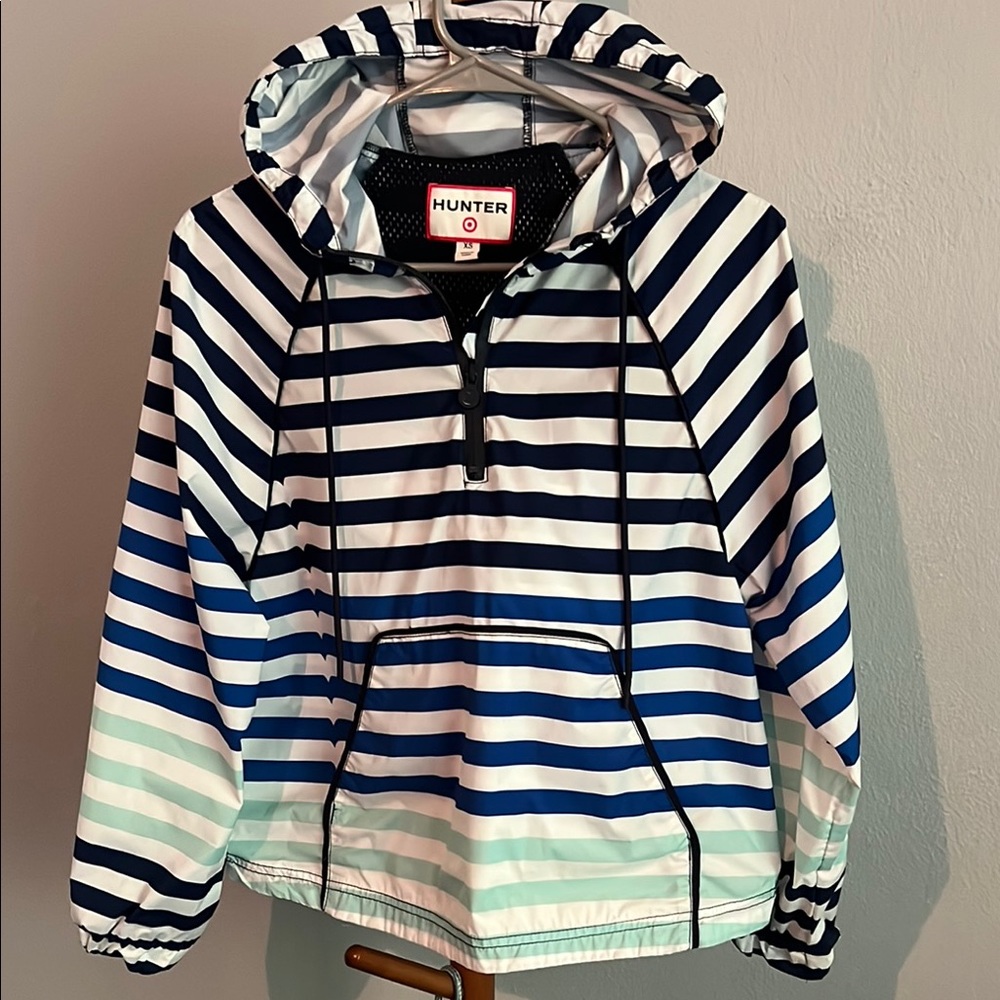 Hunter x Target collab Striped Crop Raincoat in XS